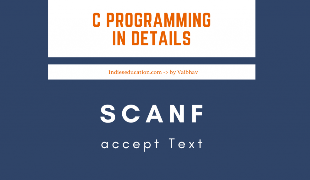 C programming scanf