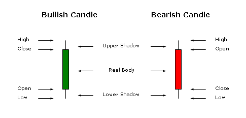 A bullish and a Bearish Candle