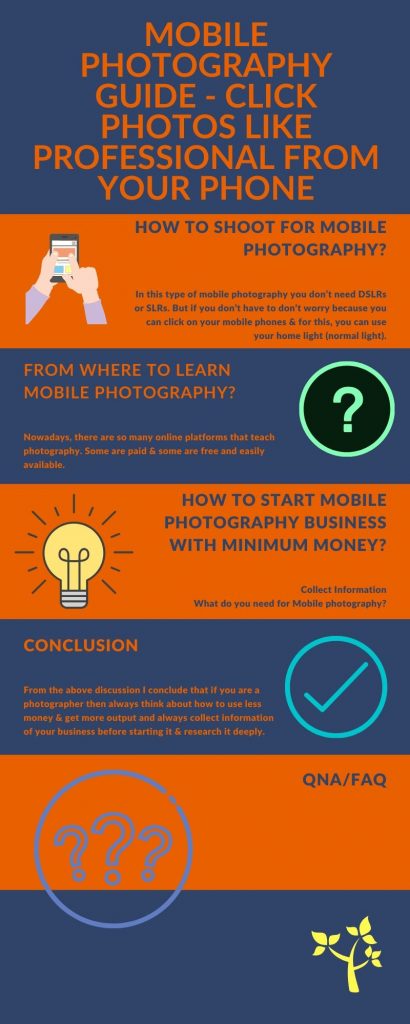 Info graphics for mobile photography 