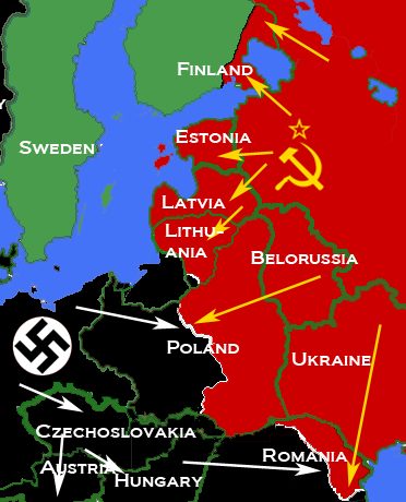 Hitler invaded Poland, the immediate cause of World War II