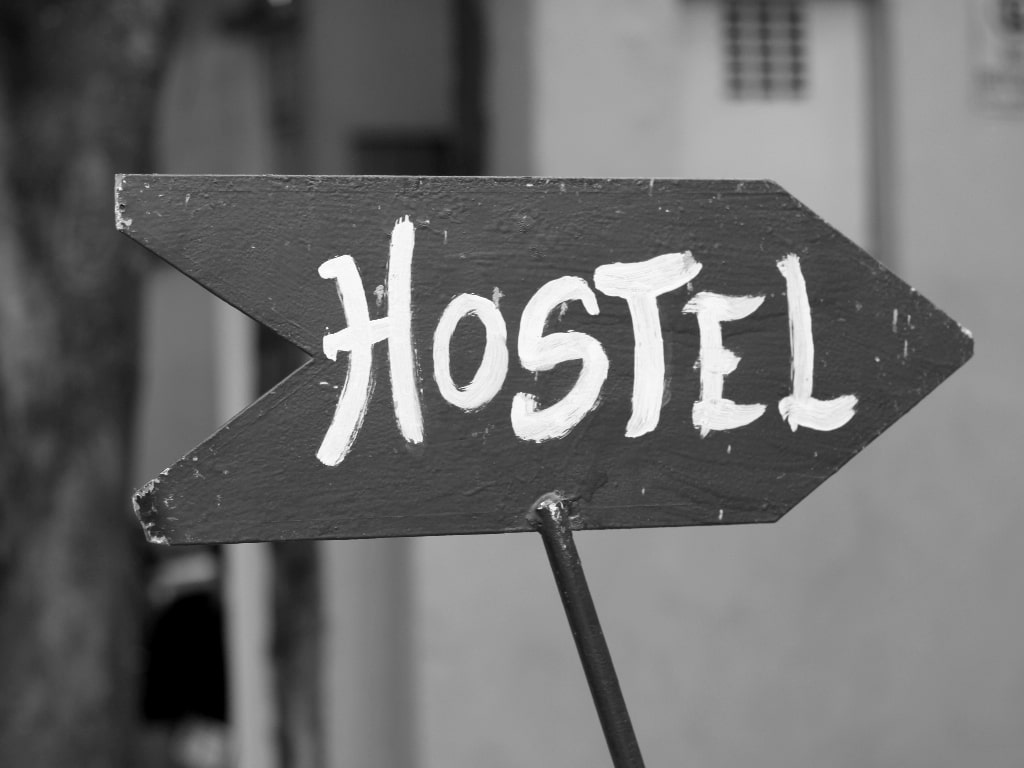 Hostel signboard