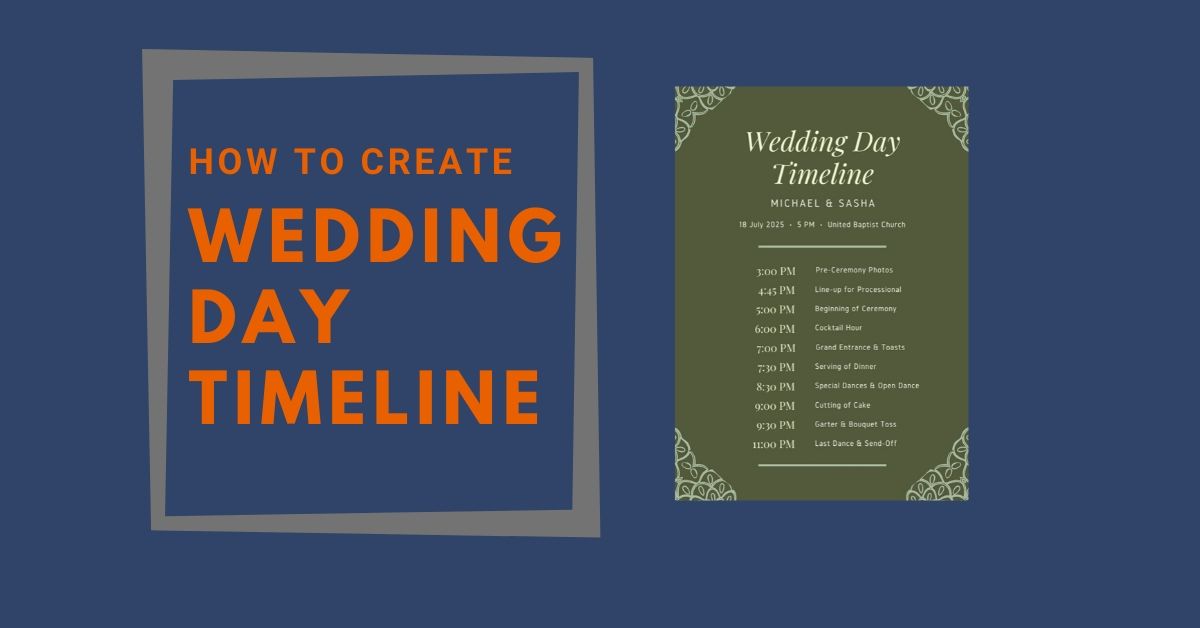 How To Create wedding day timeline