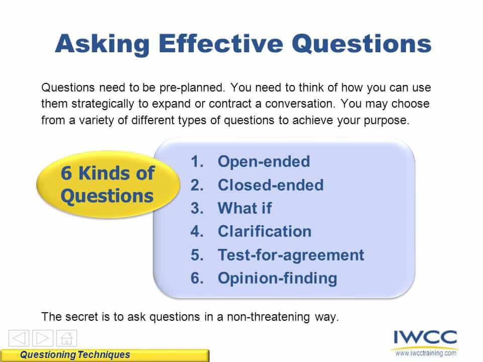 6 effective questions