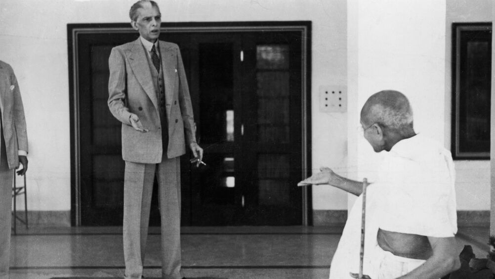 Jinnah with Gandhi