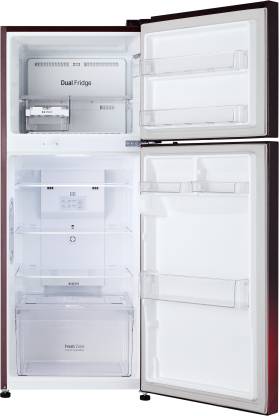 LG 437Litre 2-star frost free double door Refrigerator interior