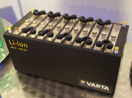 Image of Lithium ion Battery pack that will be used in EVs with Battery management system BMS.