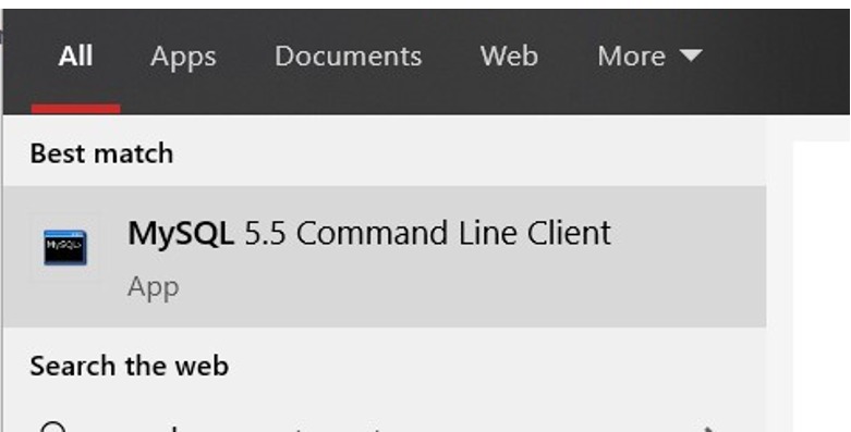 MySQL Command line Client