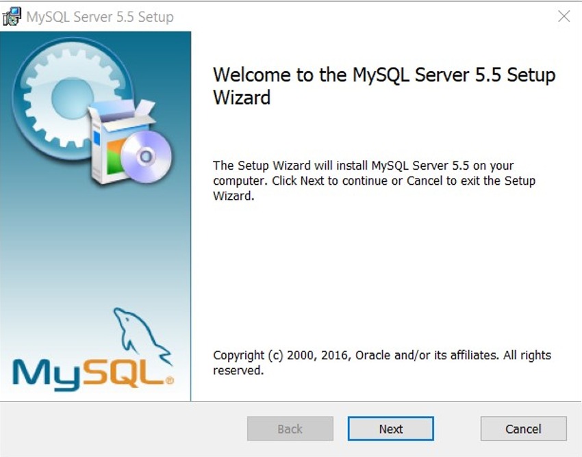 MySQL Server 5.5 setup