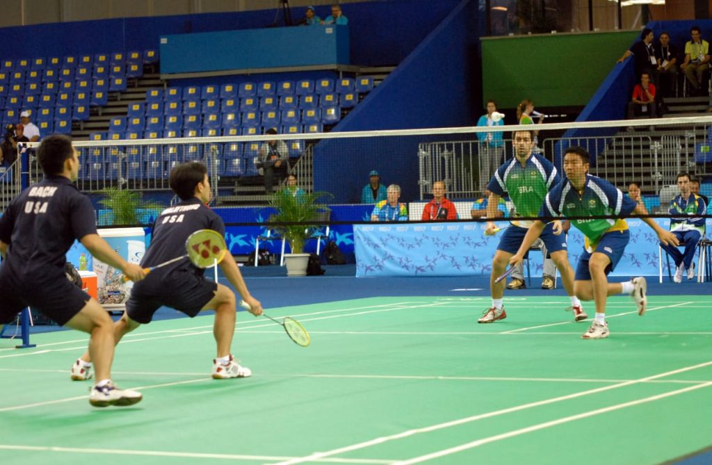 Players Playing Badminton according to rules