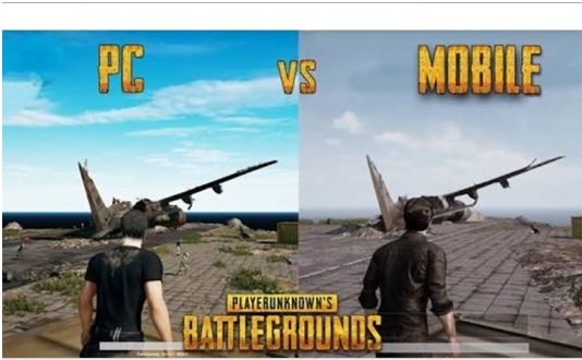 This is an image showing Pubg Mobile Vs pubg Pc gameplay.