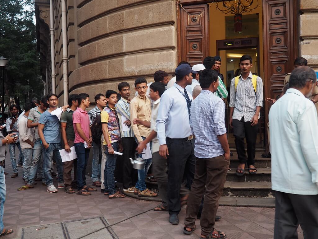 Indian in line for a Government job Exam