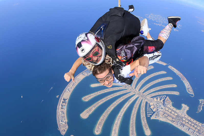 Sky-diving upon palm jumeirah island (one of the best things to do in dubai)