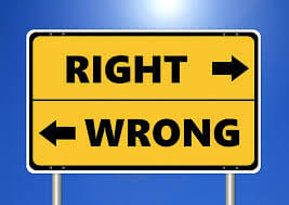 ascertain right & wrong cues to improve writing skills