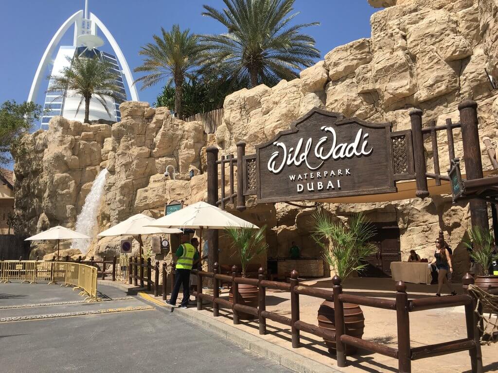 near burj al arab, one of the famous waterpark located which is wild wadi waterpark. 