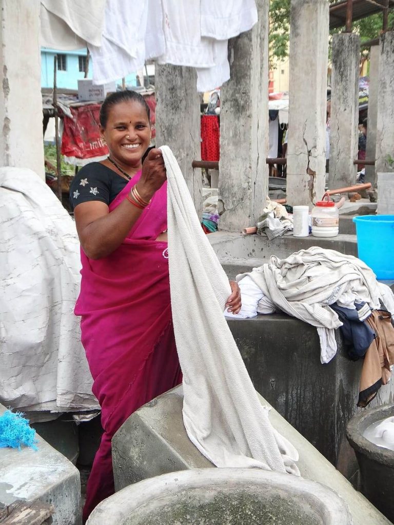 Laundry services women washing clothes for business ideas to be taken online