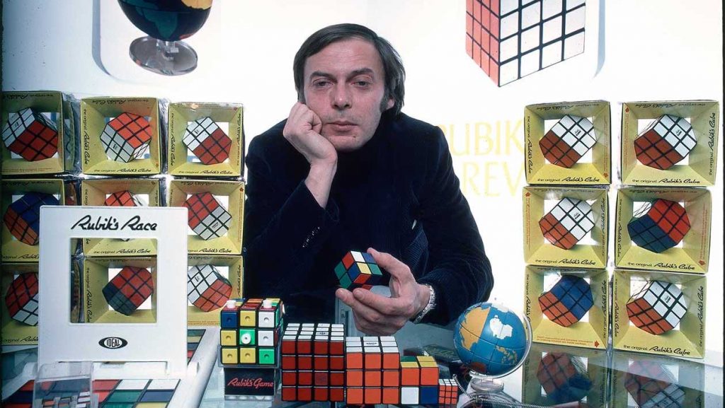 erno rubiks with variety of rubiks cube