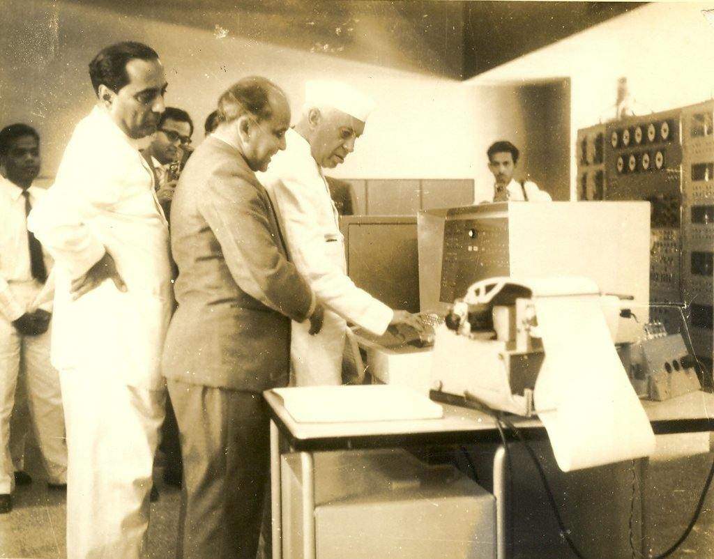 The picture is showing the first digital computer of India. 