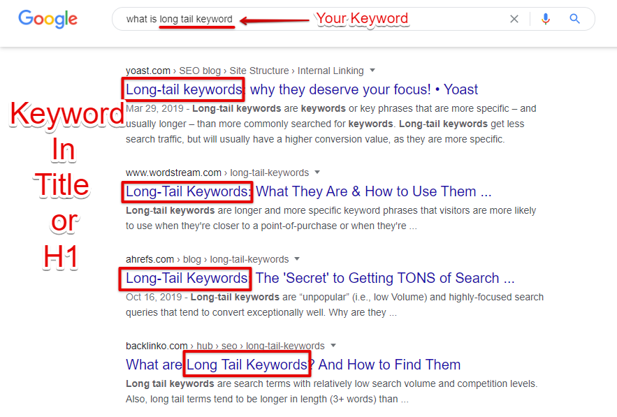 SEO friendly placement of keyword in title or h1