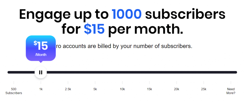 many chat pricing by subscribers