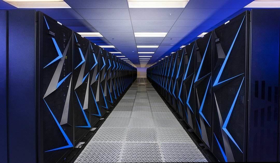 A picture is showing a supercomputer