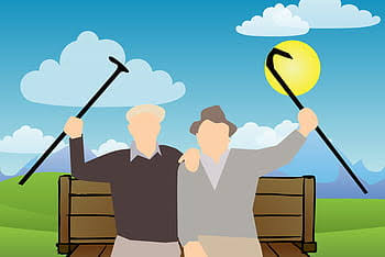 Retirement life of Senior citizen couple 