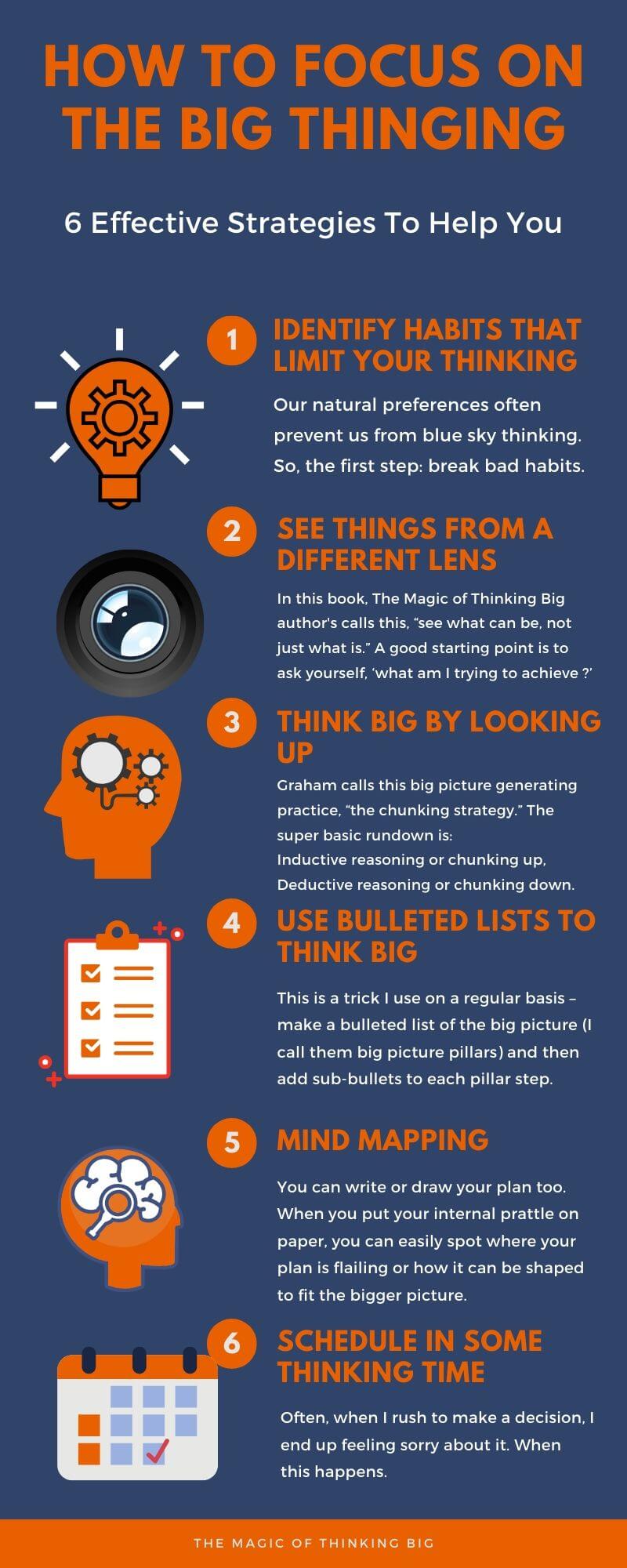 How to focus on the big thinking. 