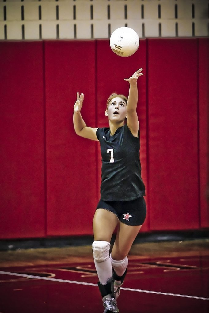 volleyball-player-is-serving-the-ball