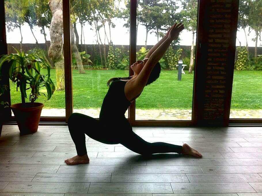 woman doing yoga practice