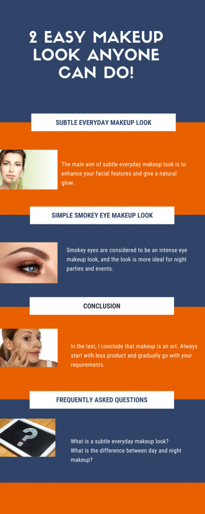 2 EASY Makeup Anyone Can Do Infographic