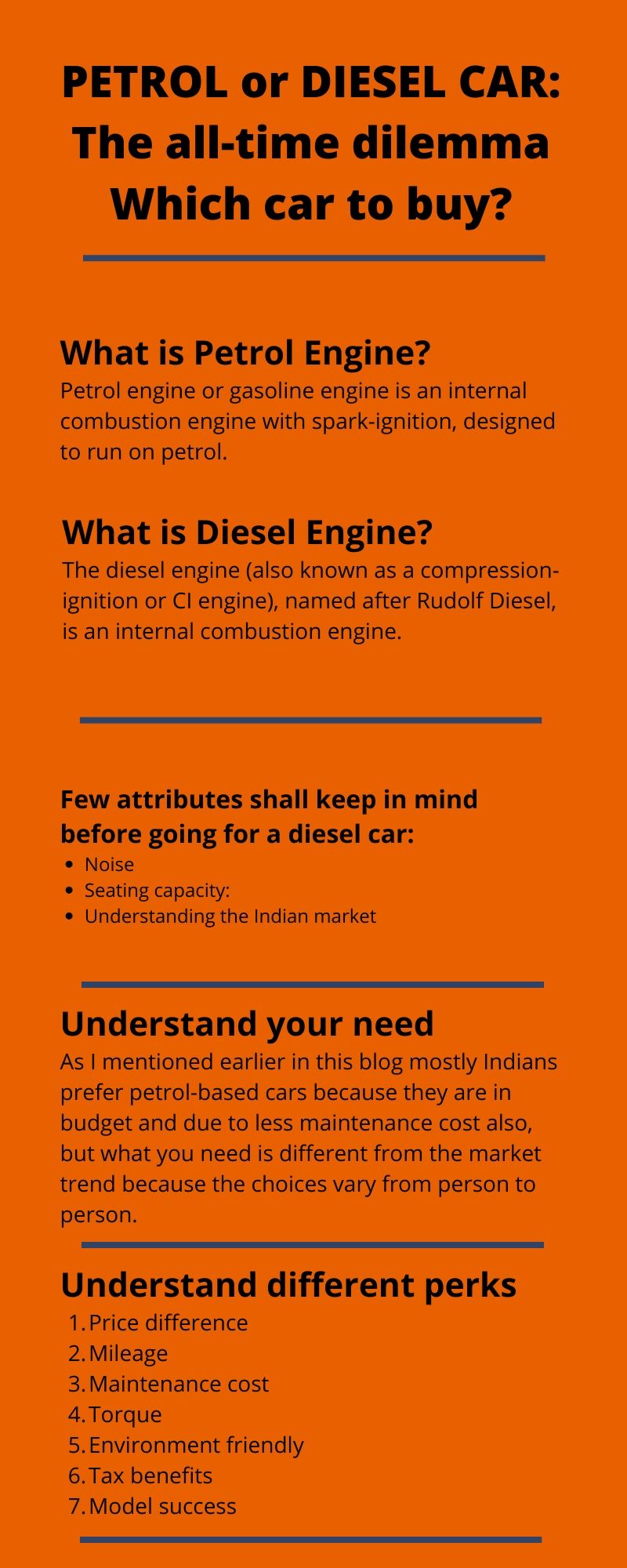 petrol vs diesel infographic