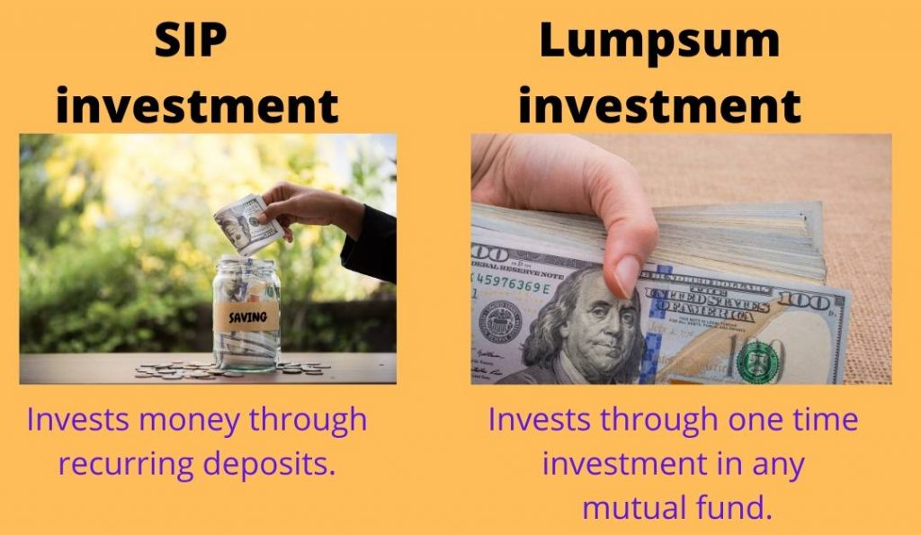 Explained the difference between the sip and lumpsum in mutual funds.