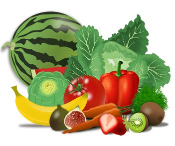 image showing different fruits and vegetables