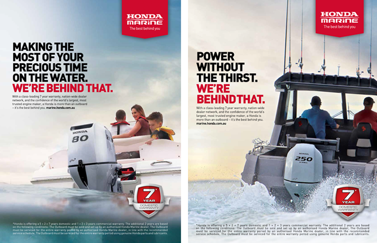 Honda outboard engine advertisment