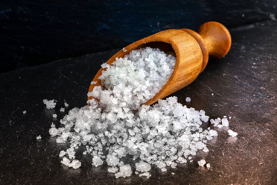 salt spread on a surface