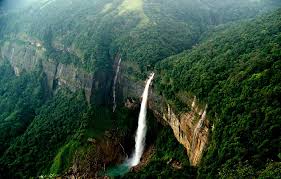 Nohkalikai waterfall Cherrapunji